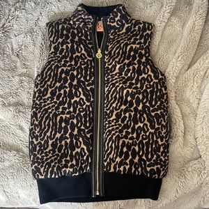 Tory Burch Leopard Print and Black reversible vest size small